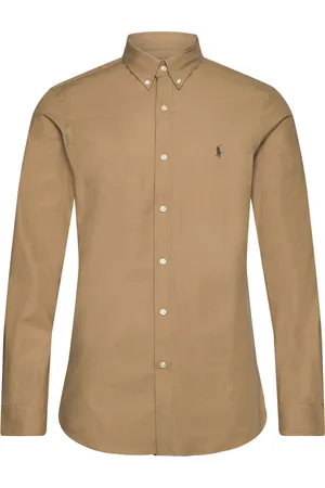 Ralph Lauren Slim Fit Stretch Poplin Shirt Beige