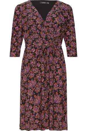 Ralph Lauren Carlyna-3/4 Sleeve-Day Dress Black