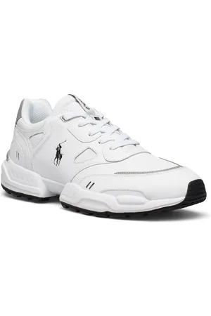 Ralph Lauren Jogger Leather-Paneled Sneaker White