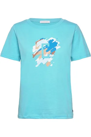 Coster Copenhagen T-Shirt With Paint Mix - Mid Sleeve Blue