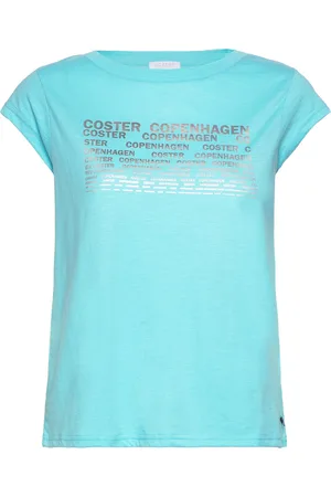 Coster Copenhagen T-Shirt With Coster Print - Cap Sle Blue