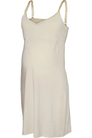 Mama;licious Mlfine Slip Dress 2F A. Cream