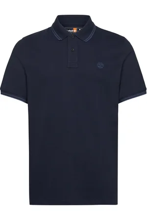 Timberland Tipped Pique Short Sleeve Polo Blue
