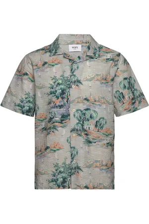 Wax London Didcot Ss Shirt Scenic Grey