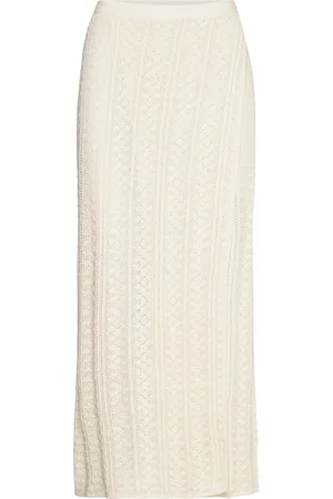Holzweiler Kelp Crochet Knit Skirt Cream