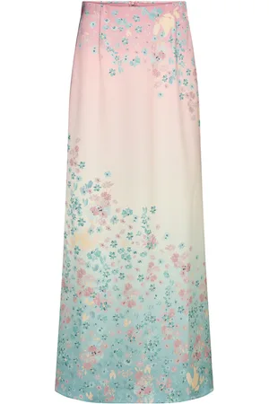 By Malina Tessa Satin Slip Maxi Skirt Pink