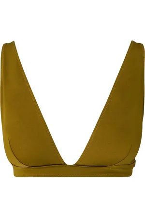 Understatement Plunge Bikini Top Khaki