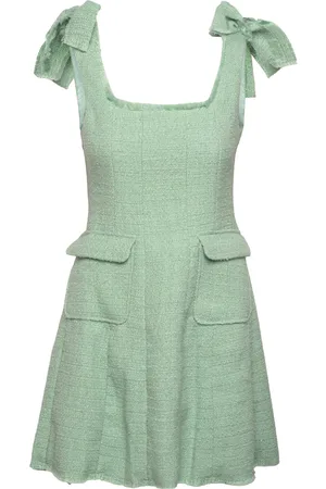 By Malina Lima Boucle Mini Dress Green