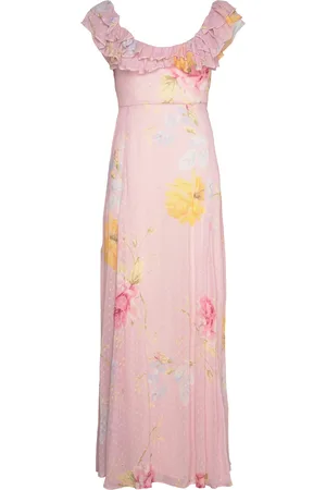 by Ti Mo Dotted Georgette Maxi Dress Pink