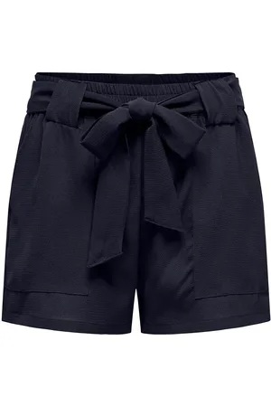 ONLY Onlnova Life Lux Talia Hw Shorts Solid Blue
