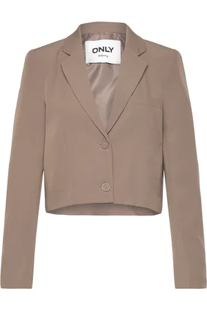 ONLY Onlelly Life L/S Crop Box Blazer Cc Tlr Beige
