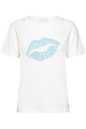 Coster Copenhagen T-Shirt With Kissing Lips - Mid Sle