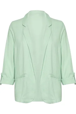 VERO MODA Vmjesmilo 3/4 Loose Blazer Wvn Ga Noos Green