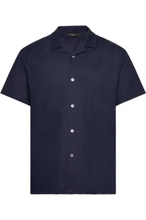 Bruuns Bazaar Linowbbhomer Ss Shirt Navy