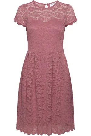 VILA Vikalila Capsleeve Lace Dress - Noos Pink