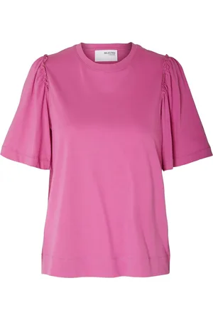 SELECTED Slfpenelope 2/4 Ruffle Tee Noos Pink
