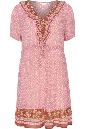 Cream Crlinea Dress - Zally Fit Pink