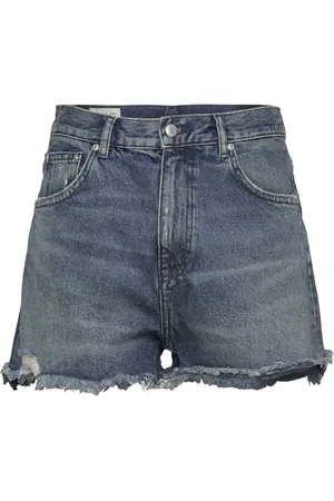 GANT Raw Hem Jeans Shorts Blue