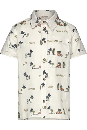 Minymo Shirt Ss Aop Cream
