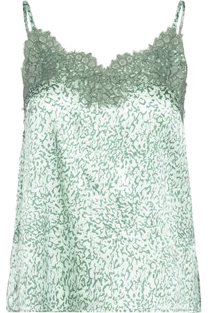Rosemunde Silk Strap Top Green