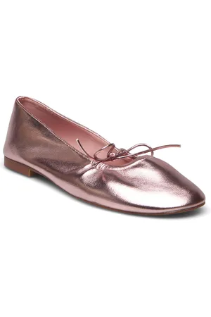 MANGO Metallic Ballet Flats
