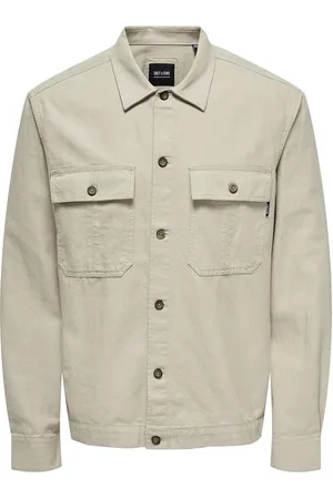 Only & Sons Onskennet Life Ls Linen Overshirt Beige
