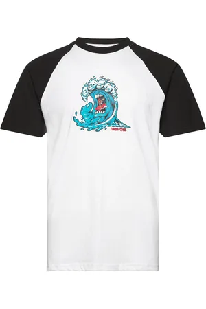 Santa Cruz Screaming Wave Front Raglan T-Shirt White