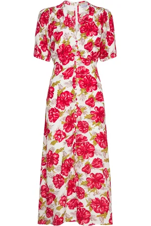 FAITHFULL THE BRAND Bellavista Midi Dress Red