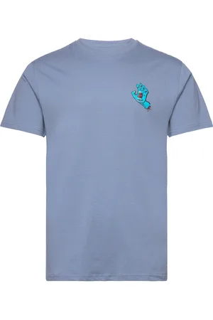 Santa Cruz Screaming Hand Chest T-Shirt Blue