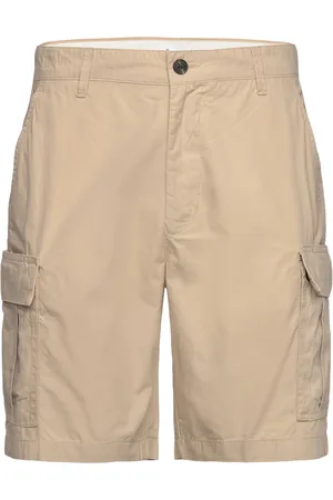 Knowledge Cotton Apparal Fig Loose Cargo Poplin Shorts - Got Cream