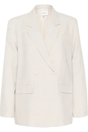 Gestuz Lizagz Linen Blazer Noos Cream