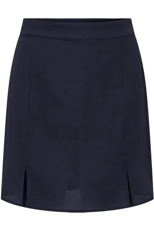 ONLY Onlnova Life Lux Taylor Slit Skirt Solid Blue