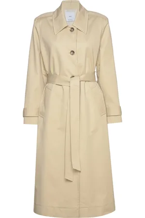 MANGO Cotton Trench Coat With Shirt Collar Beige