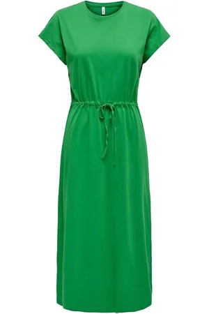 ONLY Onlmay Life S/S Midi Dress Box Jrs Green