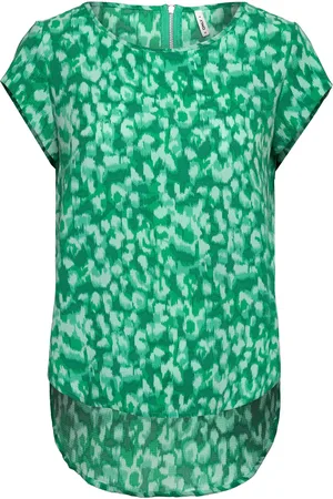 ONLY Onlvic Ss Aop Top Ptm Green