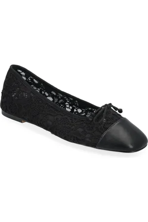 MANGO Lace Ballet Flats With Bow