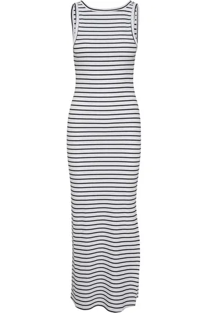 Gestuz Drewgz Sl Reversible Stripe Dress N White