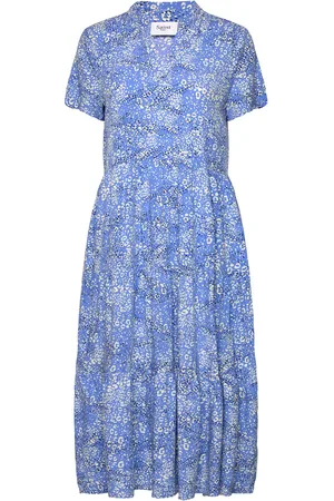 Saint Tropez Edasz Ss Maxi Dress Blue