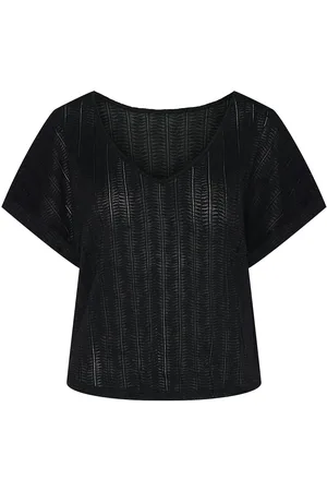 Pieces® Pcafie Ss Reversible Lace Top Sww Black