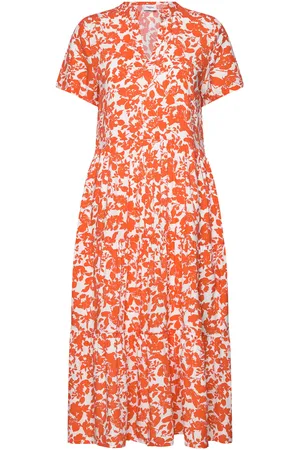 Saint Tropez Edasz Ss Maxi Dress Orange