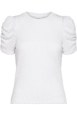 VILA Vianine S/S Puff Sleeve Top - Noos White