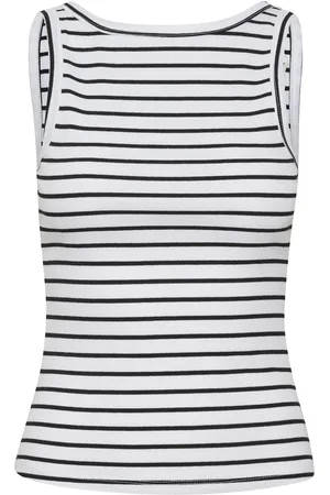 Gestuz Drewgz Sl Reversible Stripe Top White