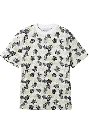 TOM TAILOR Relaxed Aop T-Shirt White