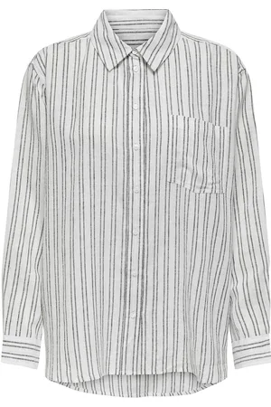 ONLY Onltokyo Life Ls Lin Bl St Shirt Pnt White