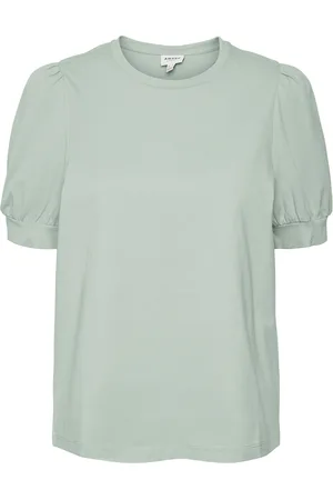 VERO MODA Vmkerry 2/4 O-Neck Top Vma Noos Green