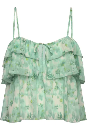 Rosemunde Recycled Chiffon Strap Top Green