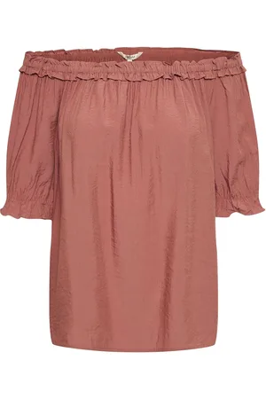 Cream Cririna Off Shoulder Blouse Red