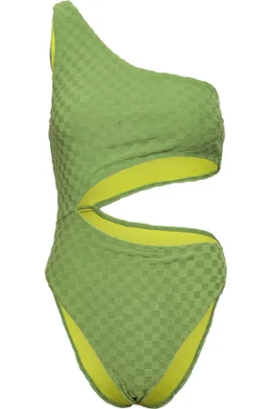 Speedo Terry Asym Cut Out 1 Pc Green