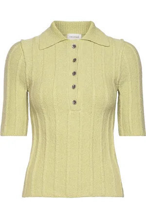 Dagmar Wide Rib Top Green