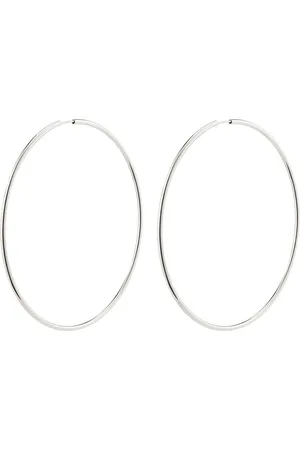 Pilgrim April Recycled Maxi Hoop Earrings Silver